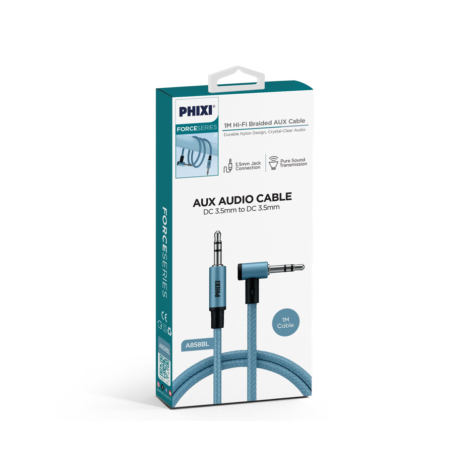 PHIXI AUX Audio Kablosu 1M – 3.5mm Jack Ses Kablosu