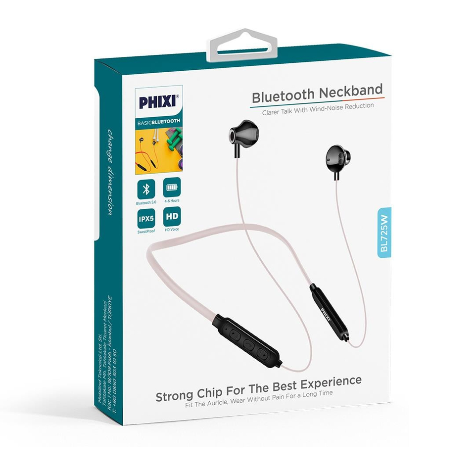 Phixi Basic BL725 IPX5 Boyundan Askılı Bluetooth Kulaklık