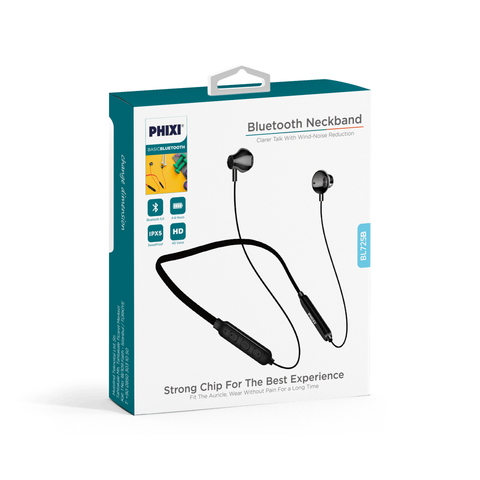 Phixi Basic BL725 IPX5 Boyundan Askılı Bluetooth Kulaklık