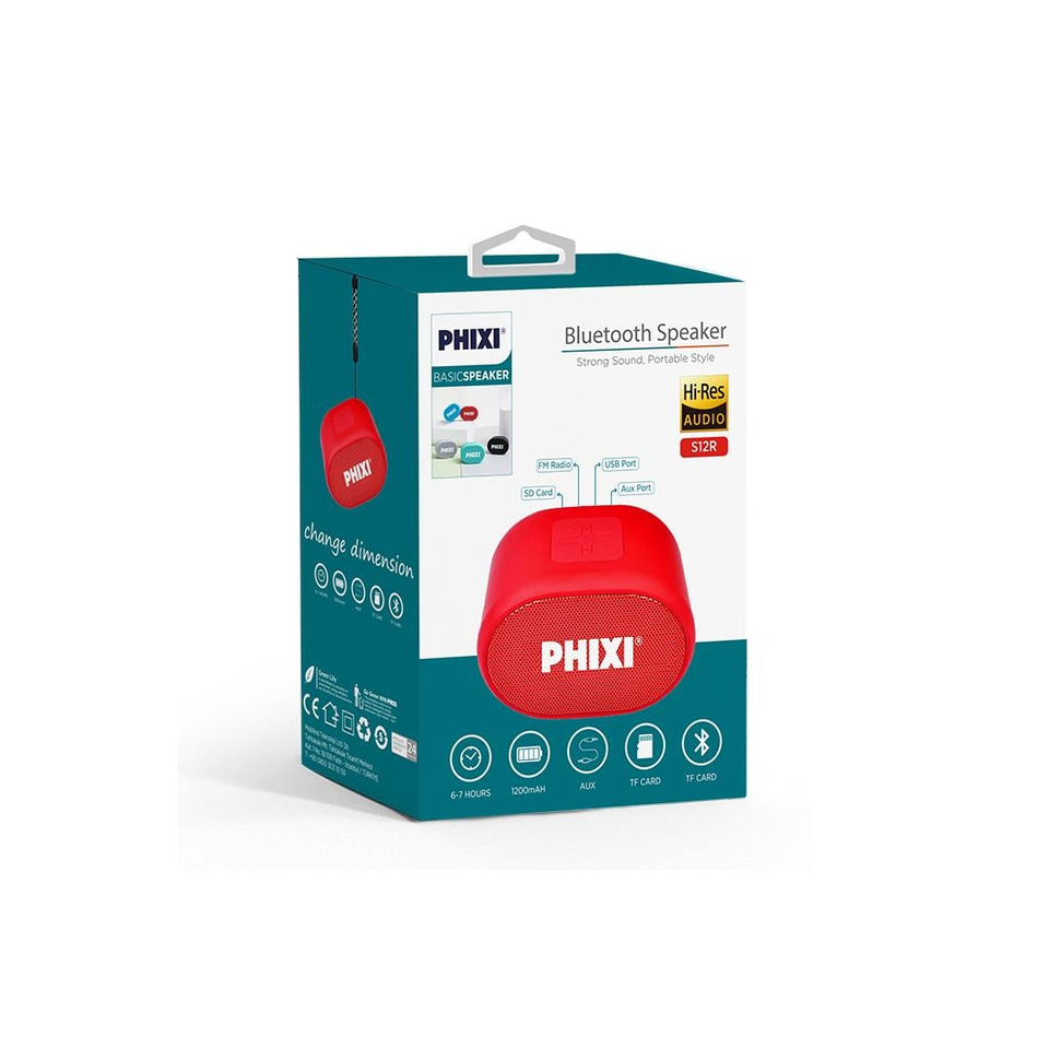 Phixi Basic S12 Kablosuz Bluetooth Hoparlör