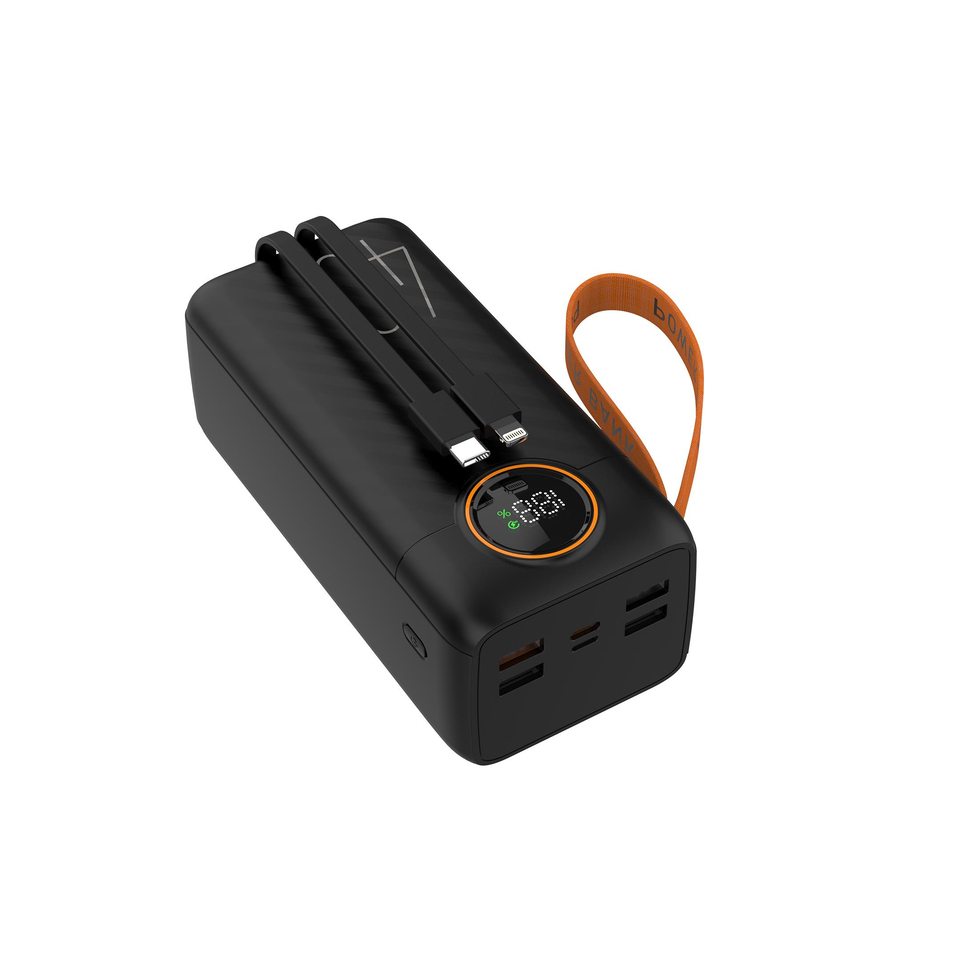 Phixi Force P42 40000mAh 22.5W Hızlı Şarj Cihazı - Dahili Kablolu  - Fast Powerbank  - Dijital Ekran - Taşınabilir Şarj Cihazı