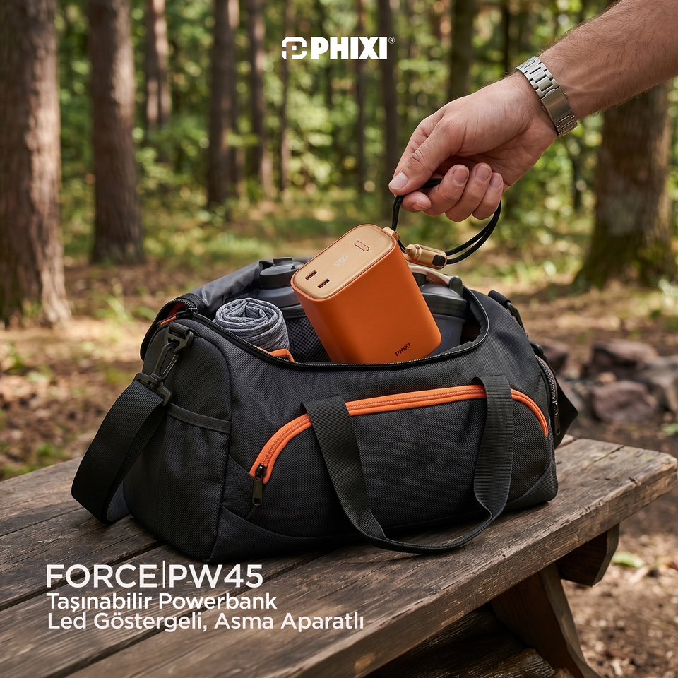 PHIXI FORCE P45 20000mAh 45W Hızlı Şarj Powerbank