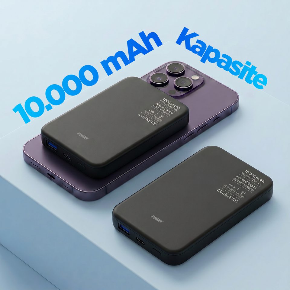 Phixi Force PW35 MagSafe Powerbank 10000mAh 22.5W Hızlı Şarj