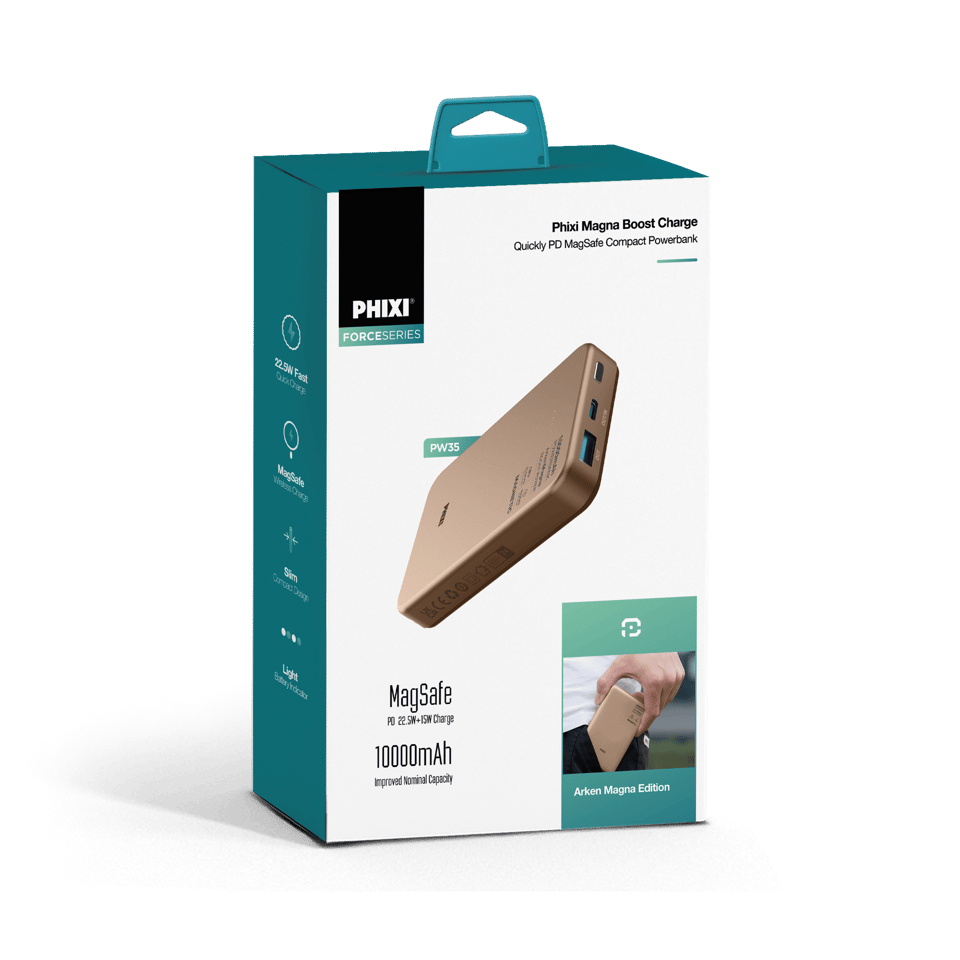 Phixi Force PW35 MagSafe Powerbank 10000mAh 22.5W Hızlı Şarj