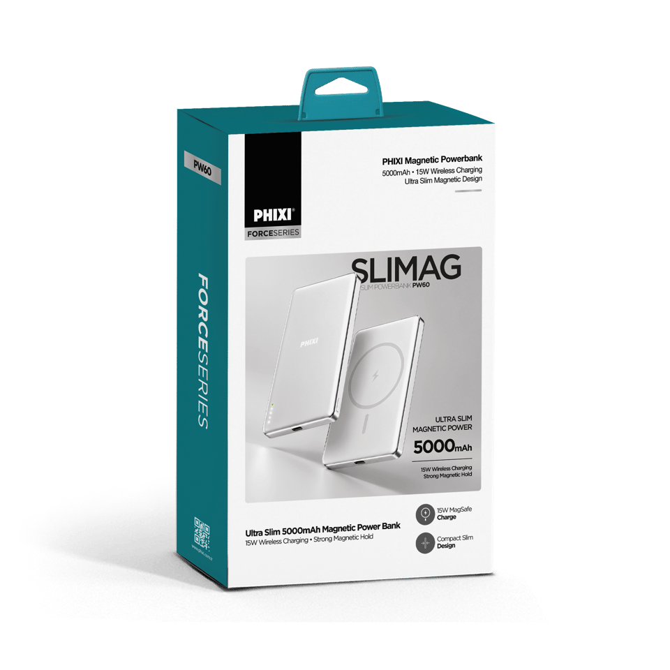PHIXI Force PW60 5000mAh 15W MagSafe Ultra Slim Powerbank