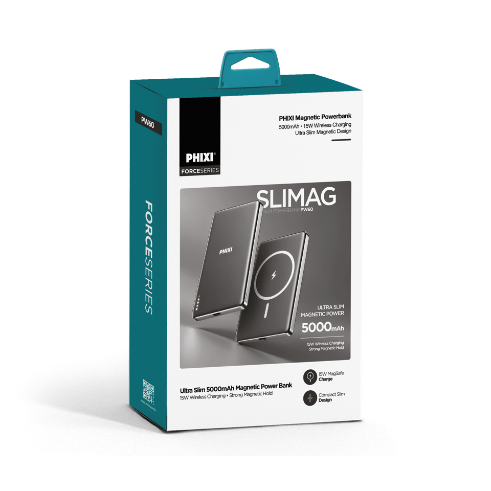 PHIXI Force PW60 5000mAh 15W MagSafe Ultra Slim Powerbank