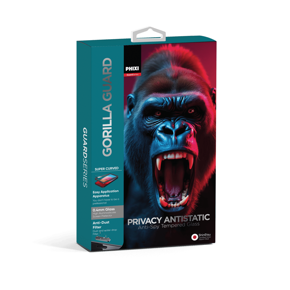 Phixi Hayalet Gorilla Guard iPhone 11 Kırılmaz Cam – HD Temperli, Tekrar Yapışabilir, Suyla Temizlenebilir, Anti-Statik, Süper Kavisli Ekran Koruyucu