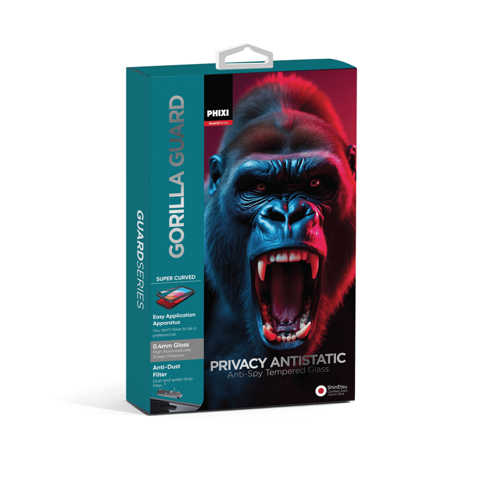 Phixi Hayalet Gorilla Guard iPhone 11 Kırılmaz Cam – HD Temperli, Tekrar Yapışabilir, Suyla Temizlenebilir, Anti-Statik, Süper Kavisli Ekran Koruyucu