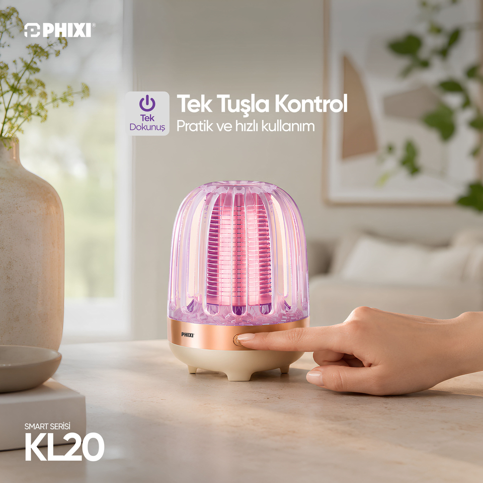 PHIXI KL20 Sessiz UV LED Sinek ve Sivrisinek Yakalama Lambası