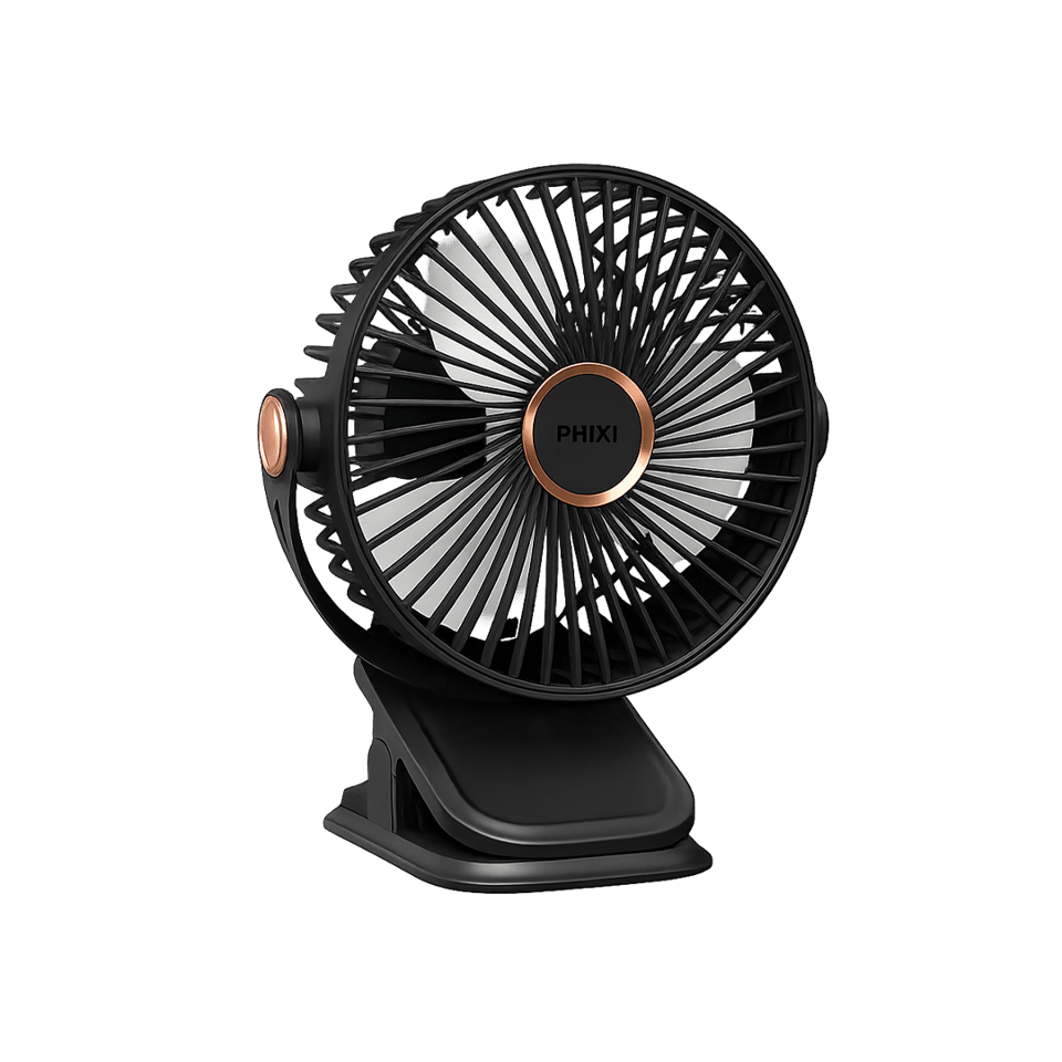 PHIXI Smart MF12 Klipsli Esnek Ambiyans Aydınlatmalı Şarjlı Mini Fan