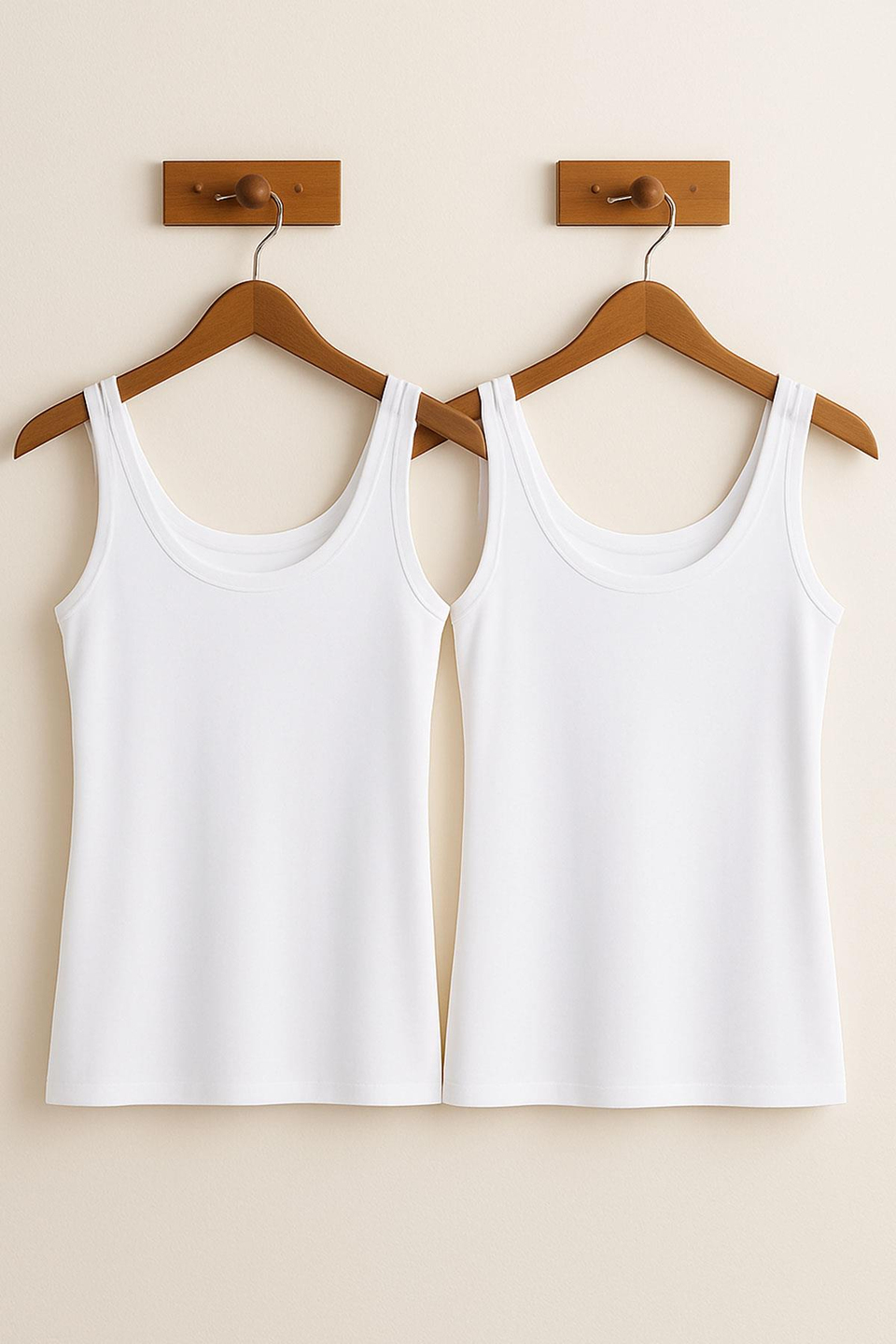 2 Adet Pamuk Karışımlı Kolsuz Dar Kesim Atlet Tişört