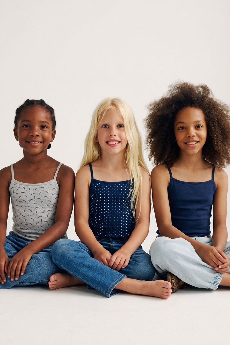 3 Adet Pamuk Karışımlı Düz Askılı Atlet (5-14 Yaş)
