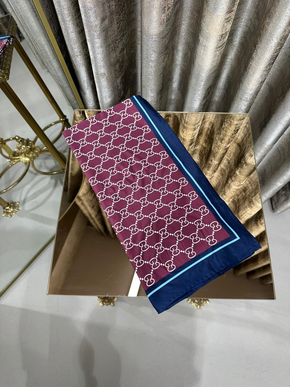 G TWİL İPEK EŞARP BORDO