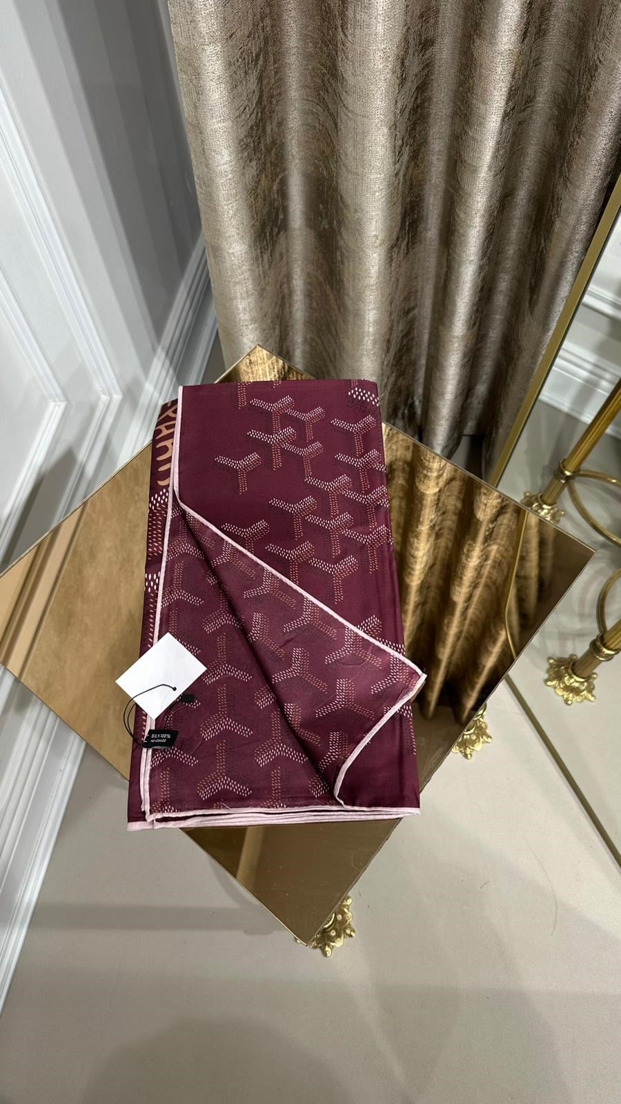 GYRD TWİL İPEK EŞARP BORDO