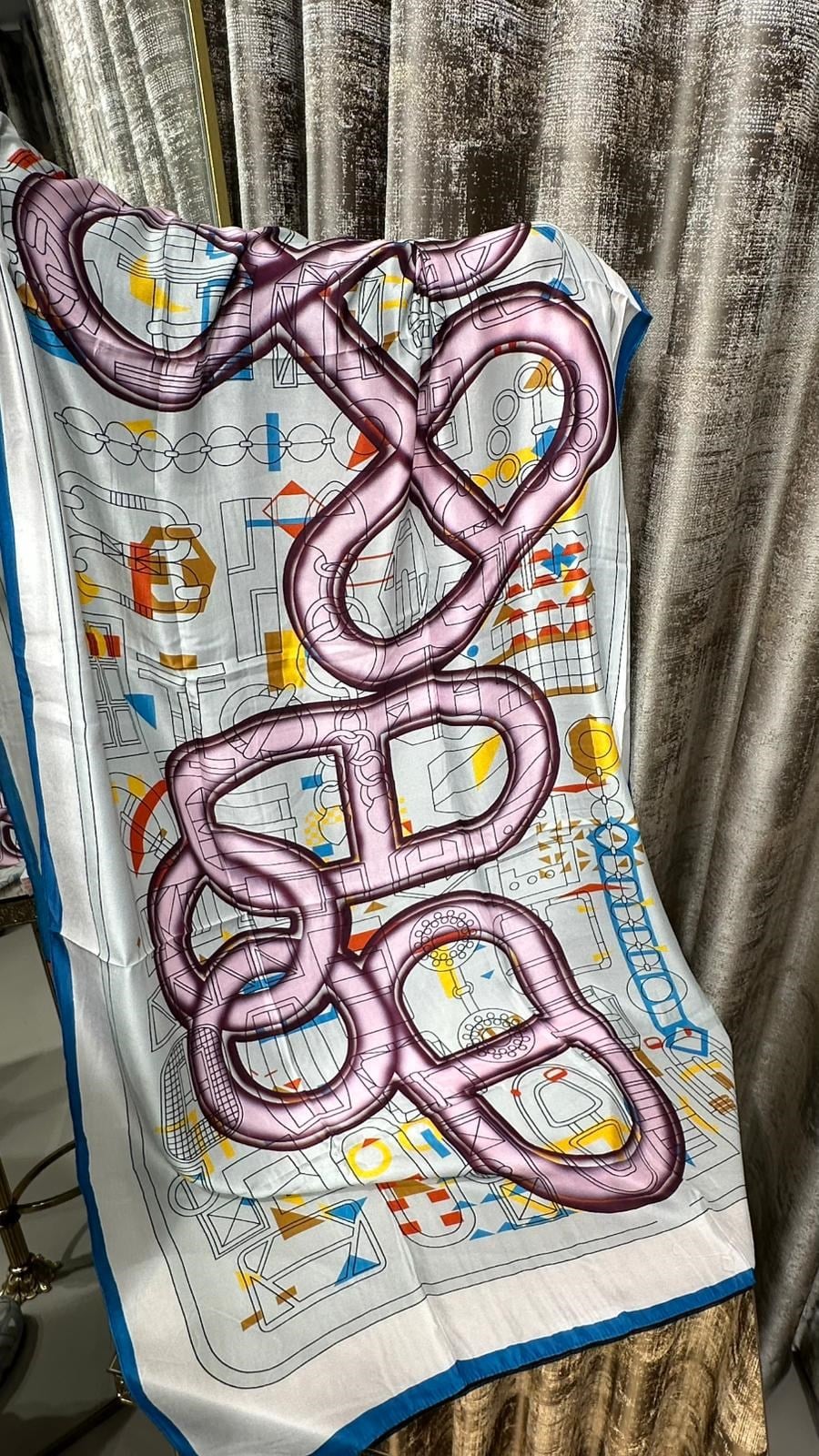 H İTHAL İPEK ŞAL  MAVİ