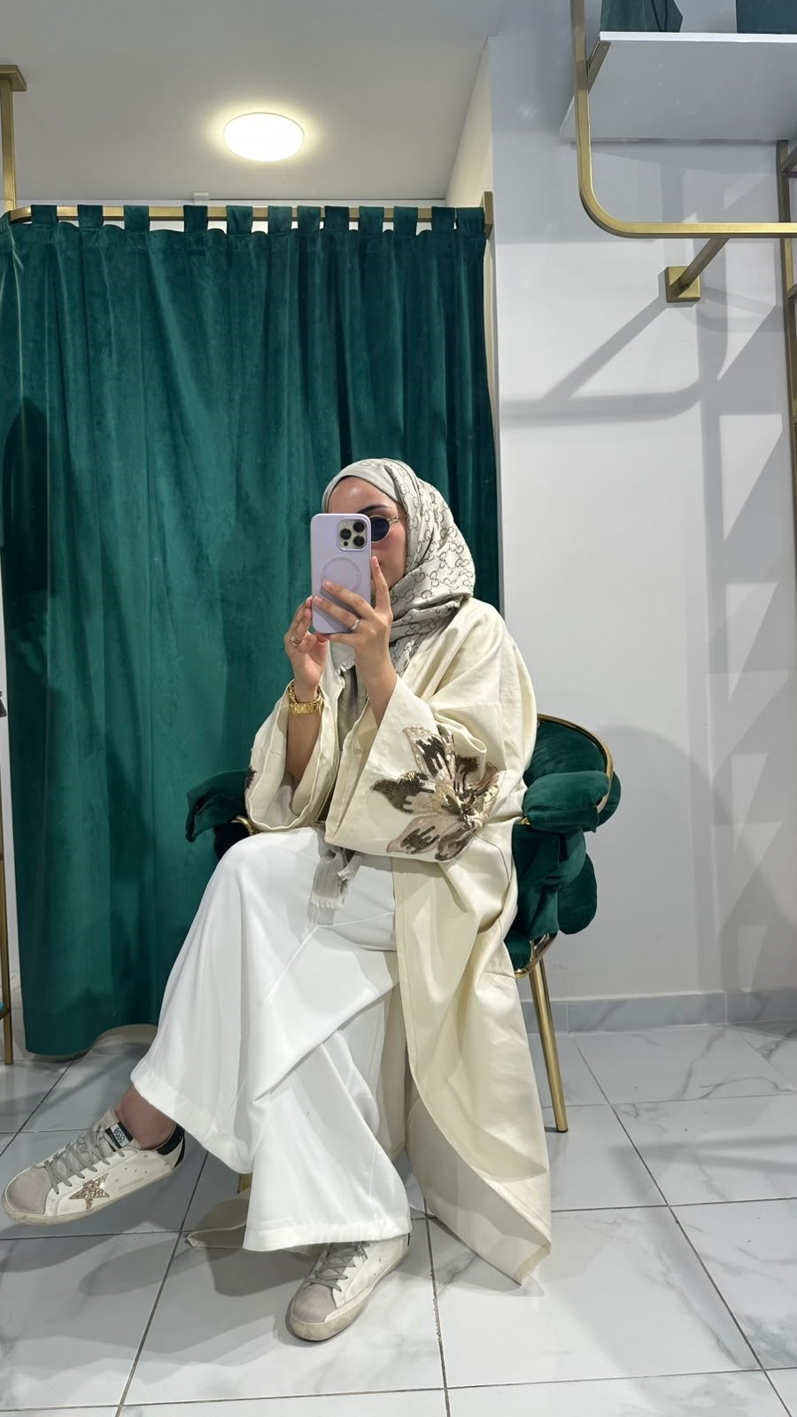 İTHAL KETEN TASARIM ABAYA BEJ