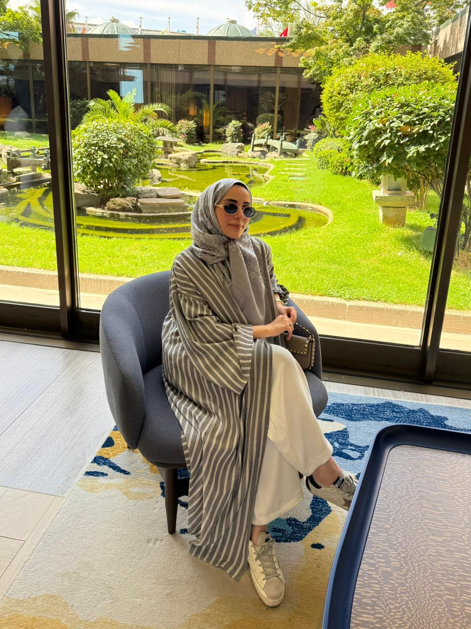 İTHAL KETEN TASARIM ABAYA SETİ GRİ