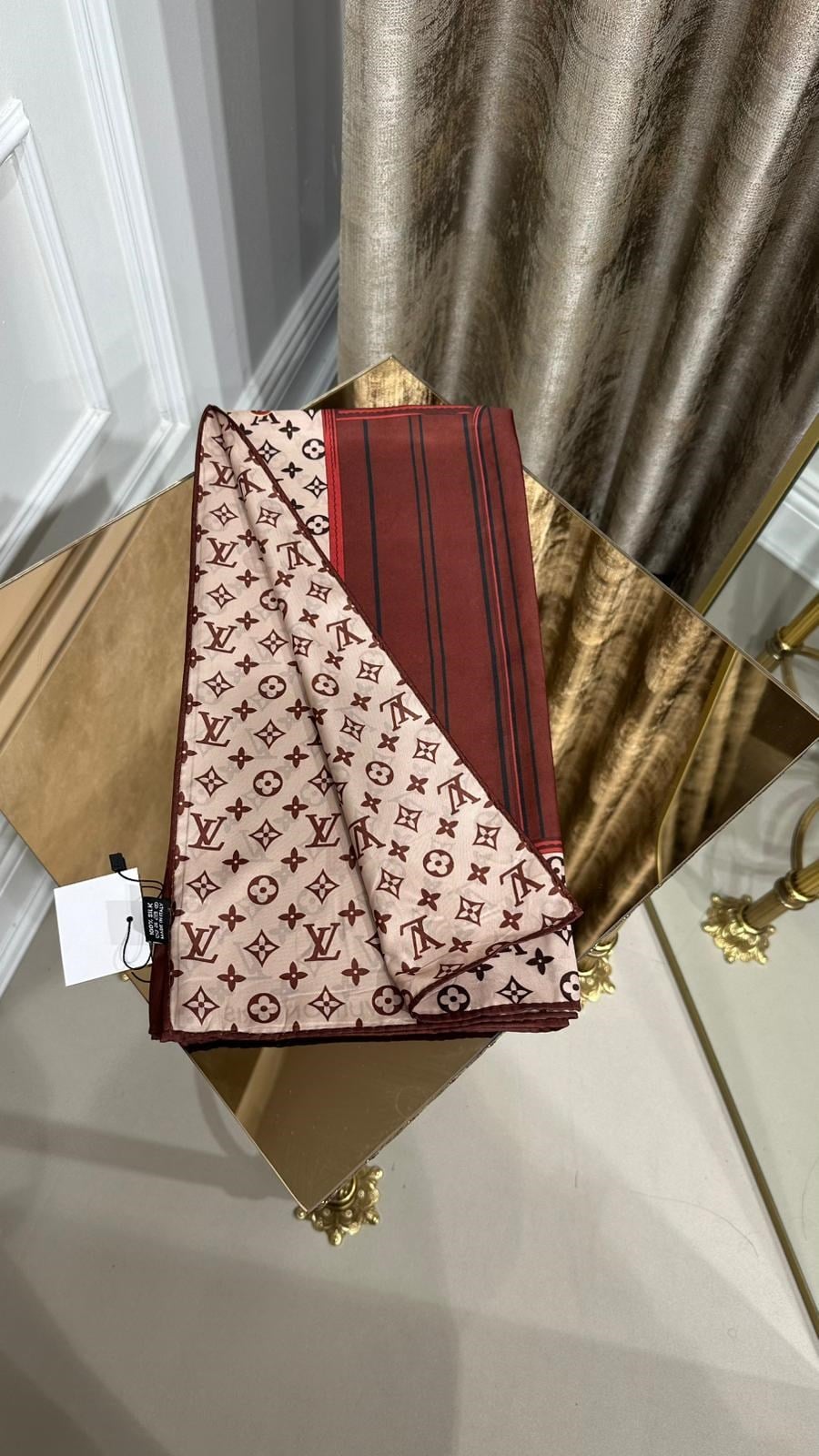 LV TWİL İPEK EŞARP BORDO