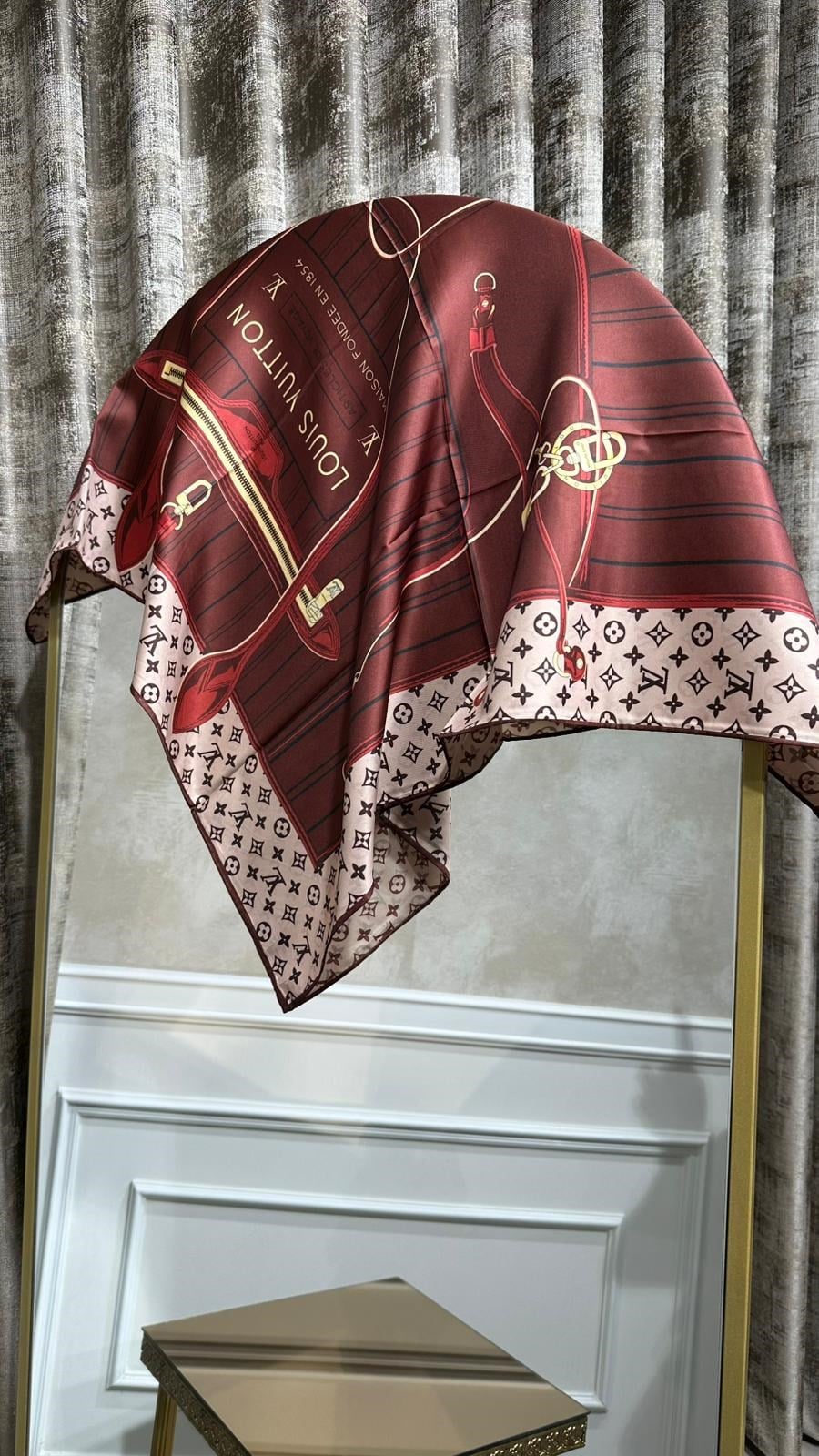 LV TWİL İPEK EŞARP BORDO