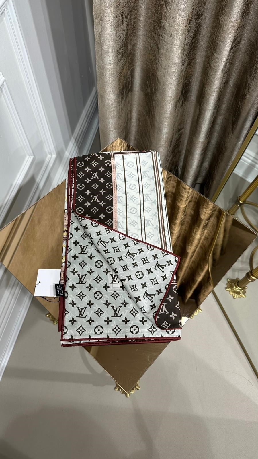 LV TWİL İPEK EŞARP KAHVE