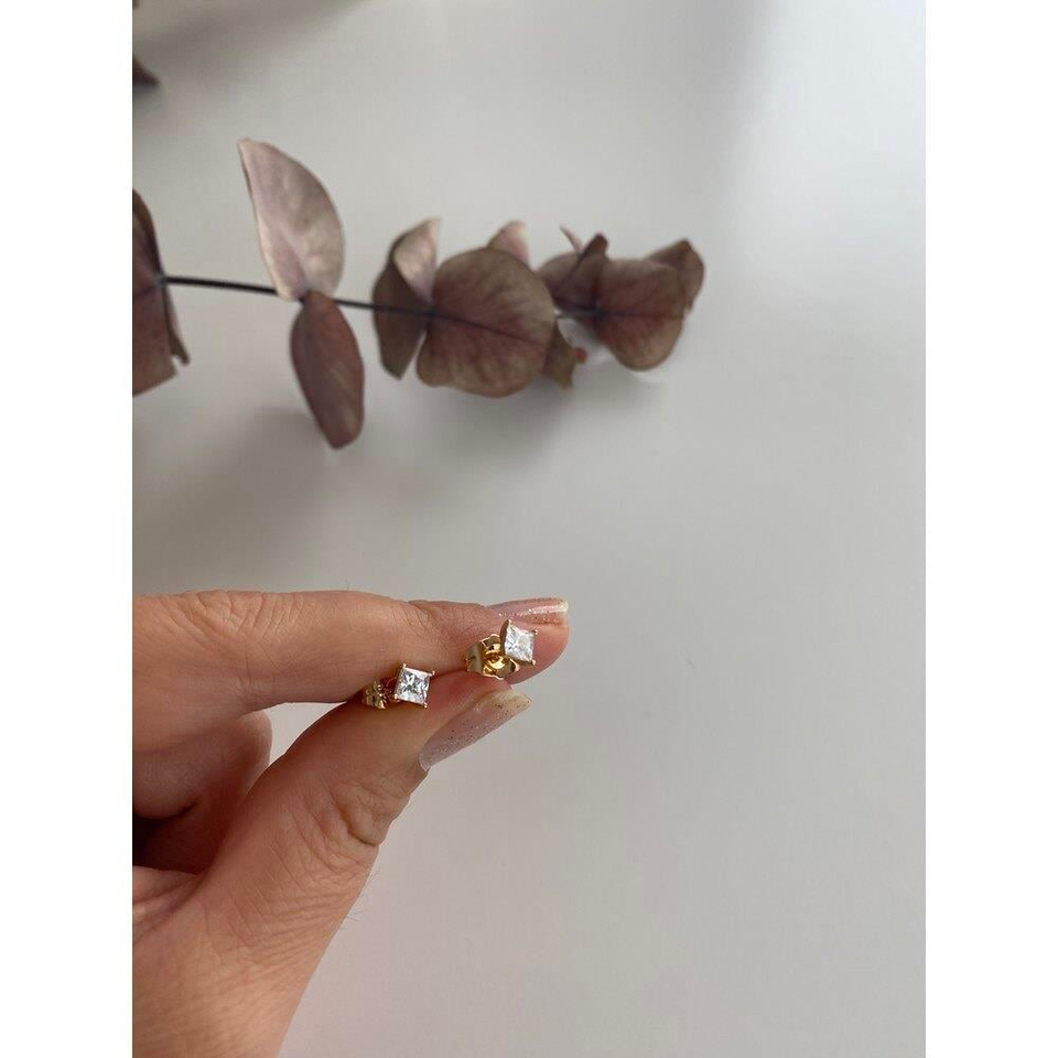 Xuping rose tek taş küpe