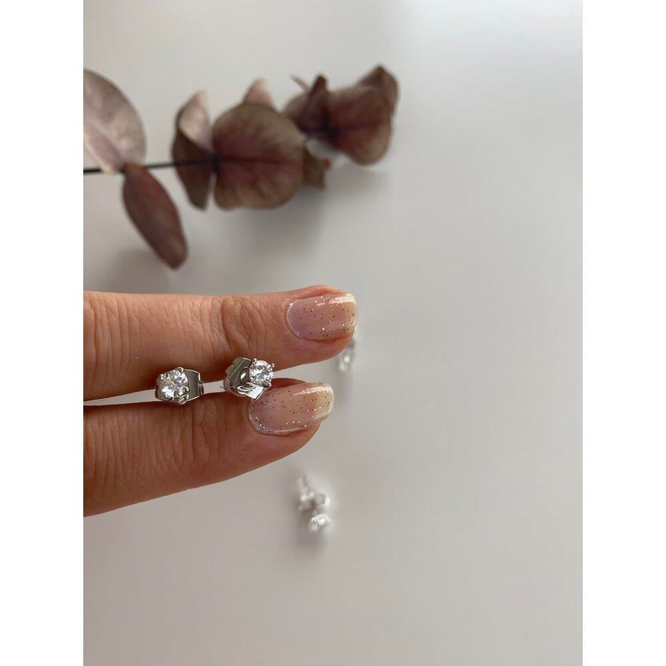Xuping silver tek taş küpe