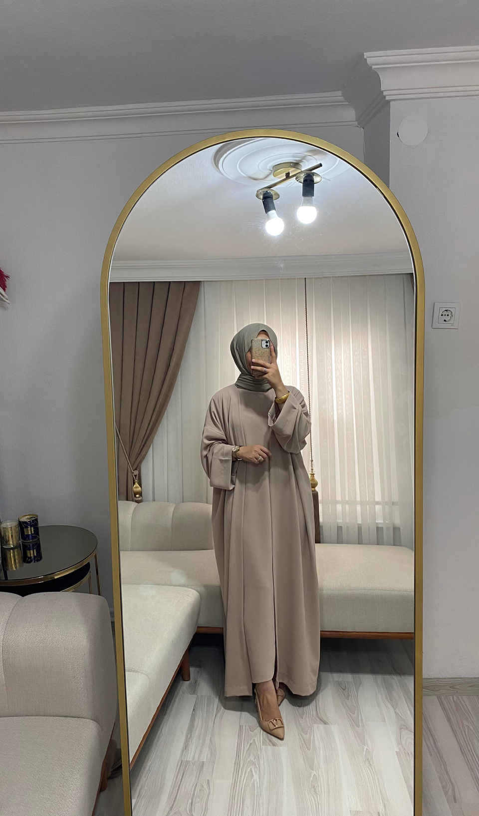 Hâre Abaya Takım | Bej