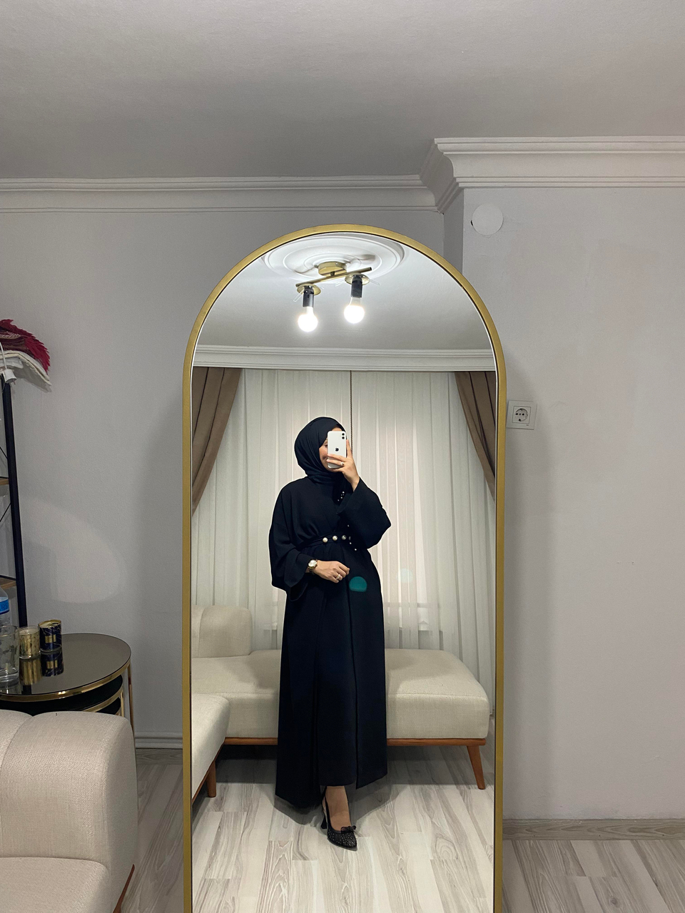 Hâre Abaya Takım | Siyah
