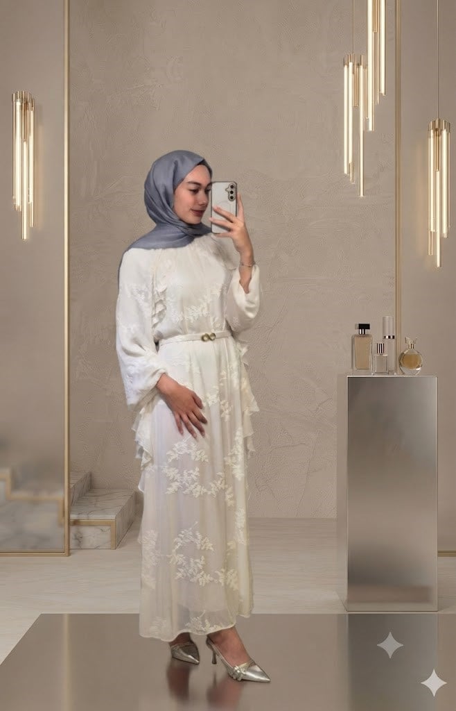 Ceremony PUL PAYET İŞLEMELİ İNCİ ELBİSE