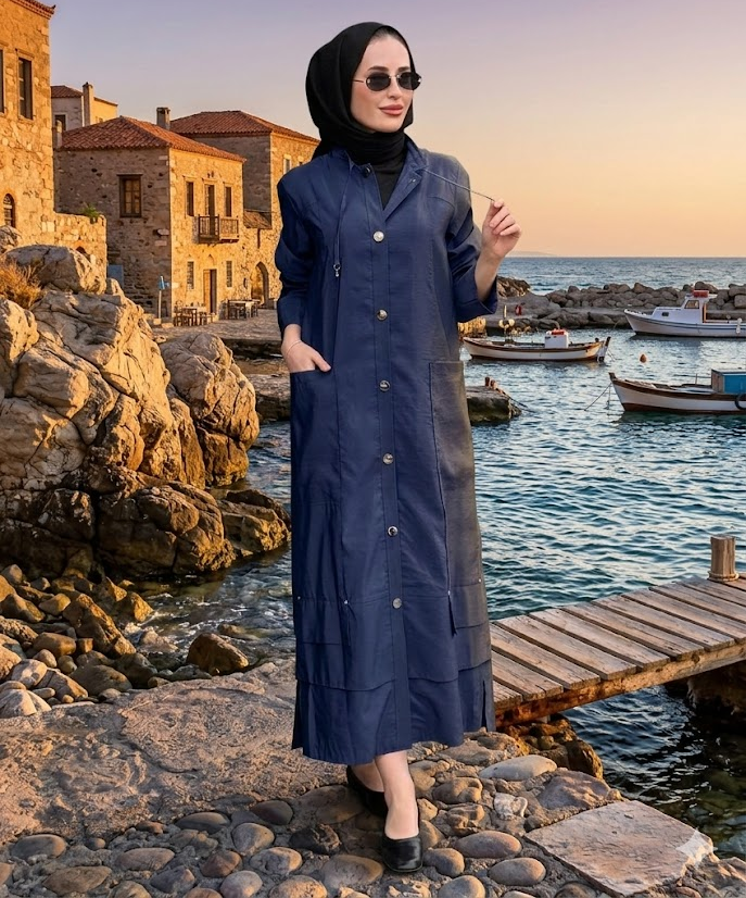 CEREMONY YAKASI BACIKLI ÖNDEN ÇITÇITLI SAFARİ KAP