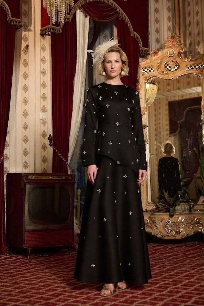 JAMİLA SARAH KREP ELİNA  DRESS ABİYE ELBİSE