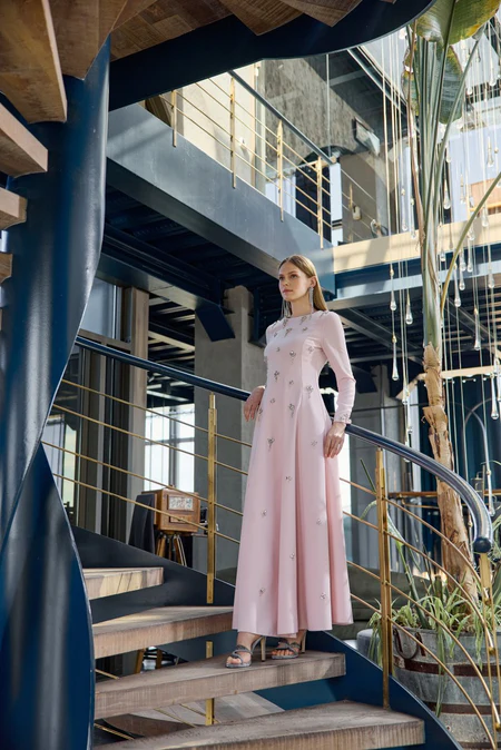 JAMİLA SARAH KREP KARMEN DRESS ABİYE ELBİSE