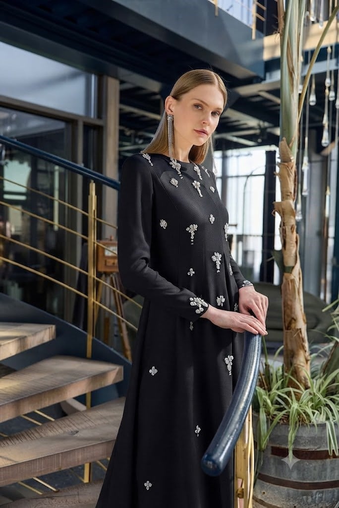 JAMİLA SARAH KREP KARMEN DRESS ABİYE ELBİSE