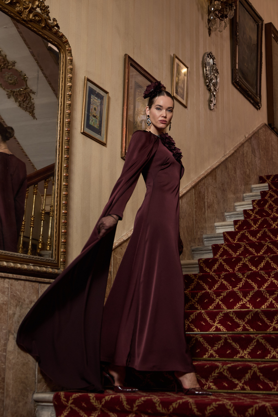 JAMİLA SARAH KREP MİA DRESS ABİYE ELBİSE