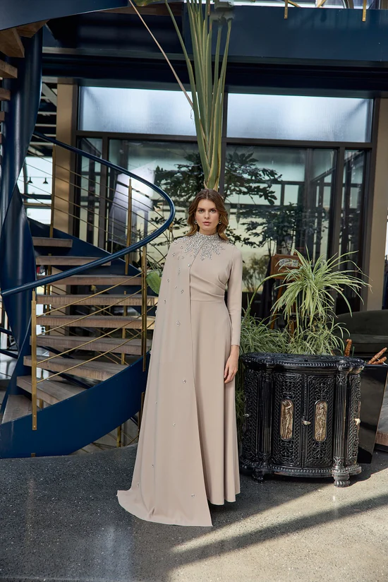 JAMİLA SARAH KREP ZELA DRESS ABİYE ELBİSE