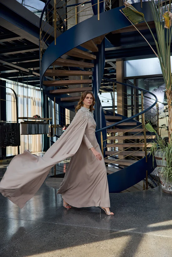 JAMİLA SARAH KREP ZELA DRESS ABİYE ELBİSE