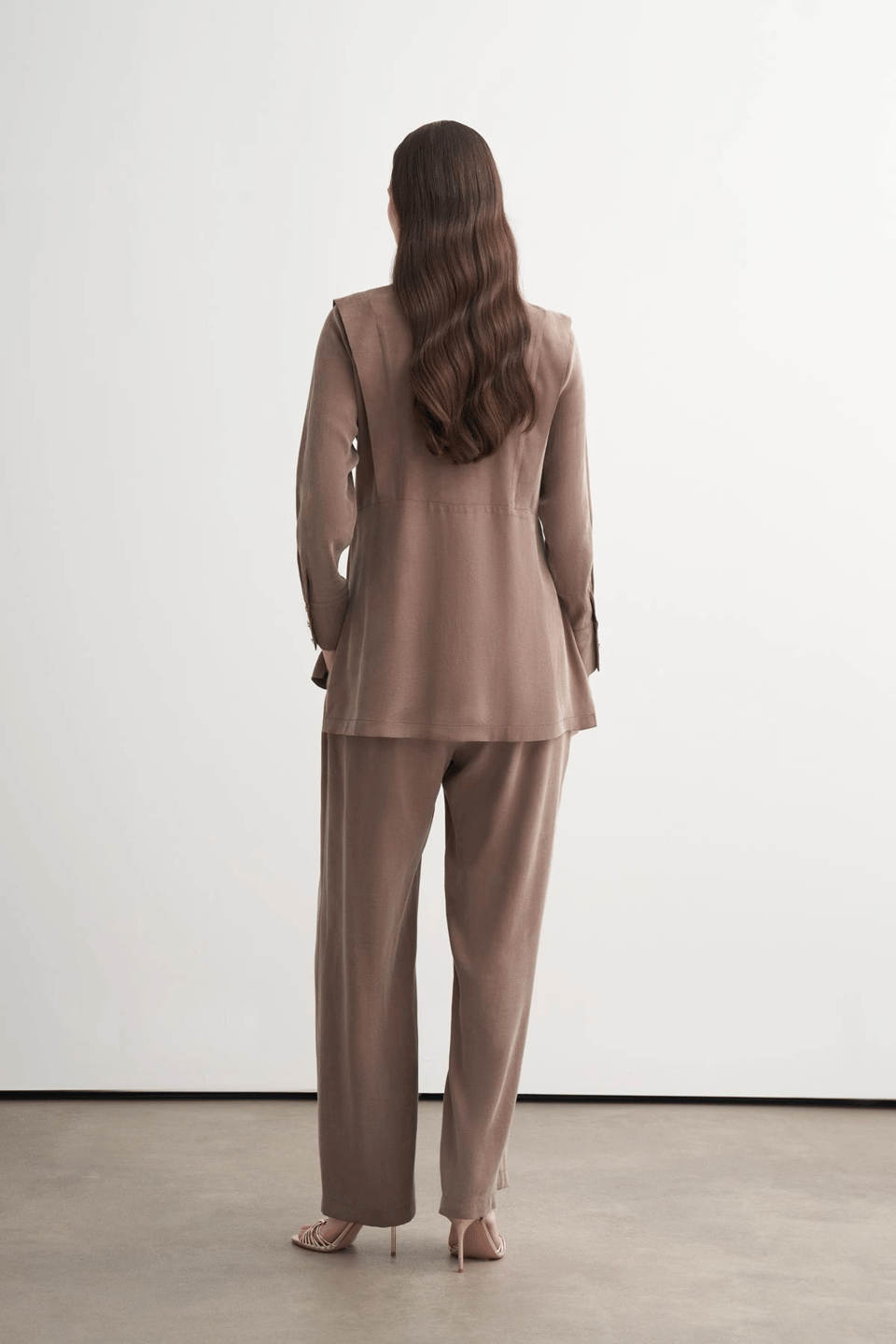 Merwe By Moodbasic YAKASI BONCUKLU PALAZZO PANTOLONLU TAKIM