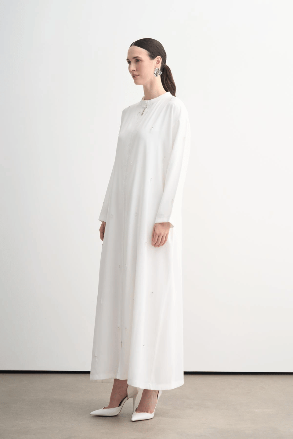MOODBASIC ORGANZE ÇİÇEK NAKIŞLI FERACE