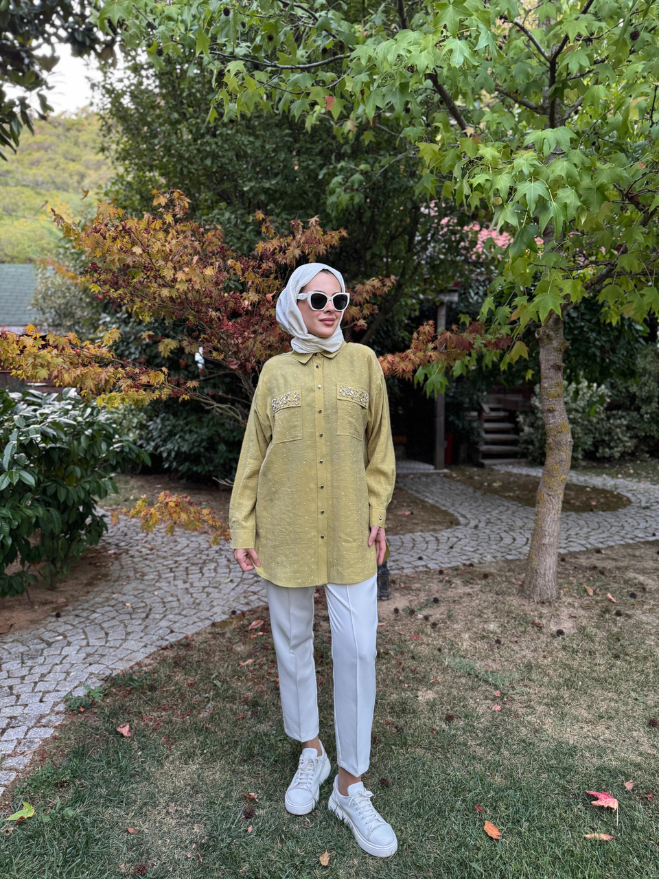 MOODBASIC PREMIUM SERPME METAL AKSESUARLI TAŞLI GÖMLEK