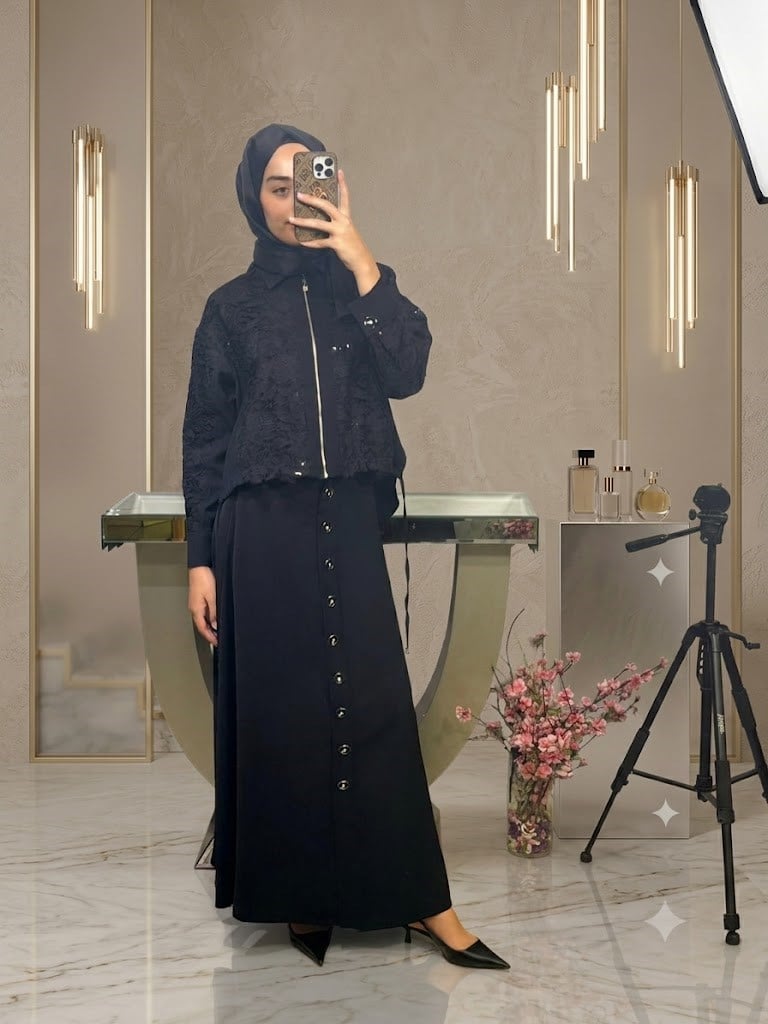 NURE VERA ETEKLİ GÜPÜRLÜ FERMUARLI TAKIM