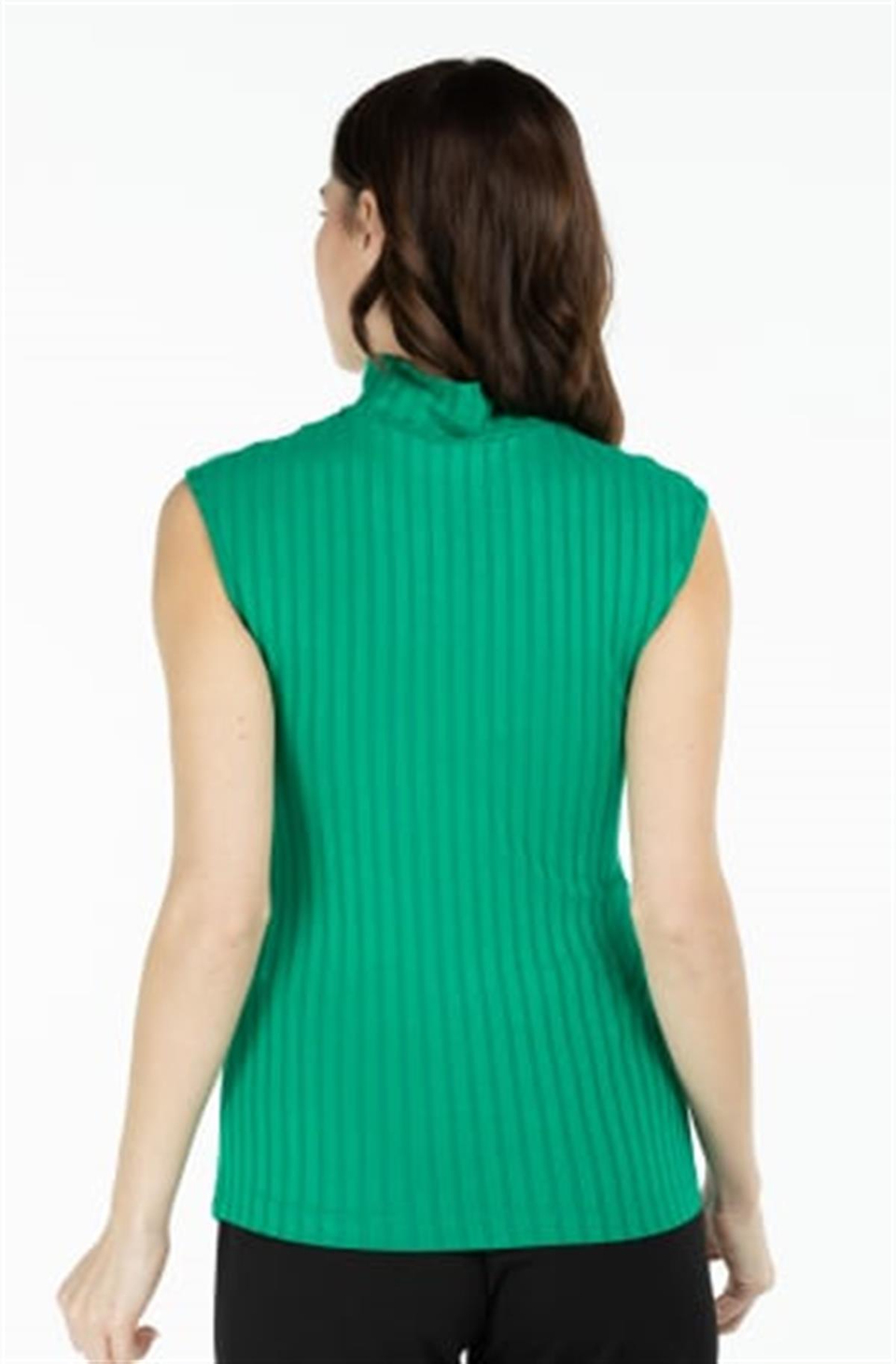 ON TRİKO Dik Yaka Kolsuz Basic Bluz