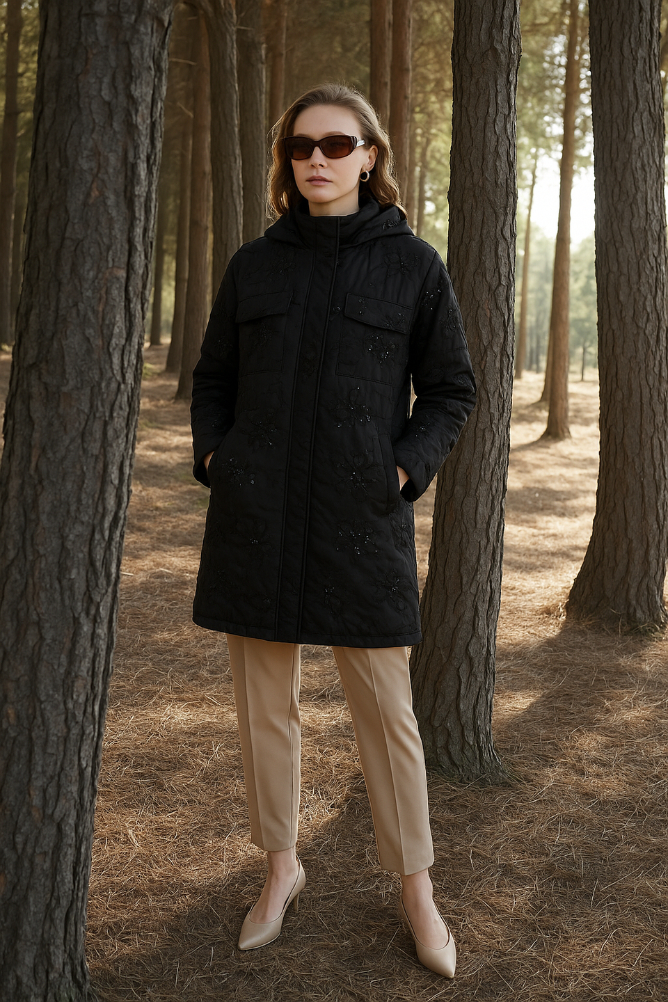 Premium By Moodbasic PUL NAKIŞLI KAPİTONE ASTARLI MONT