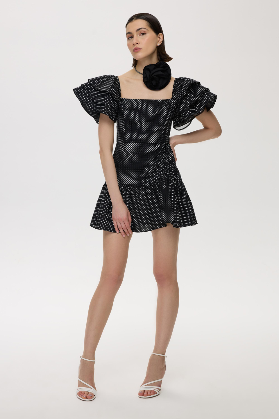 CHIC DOT EMBOSSED DRESS