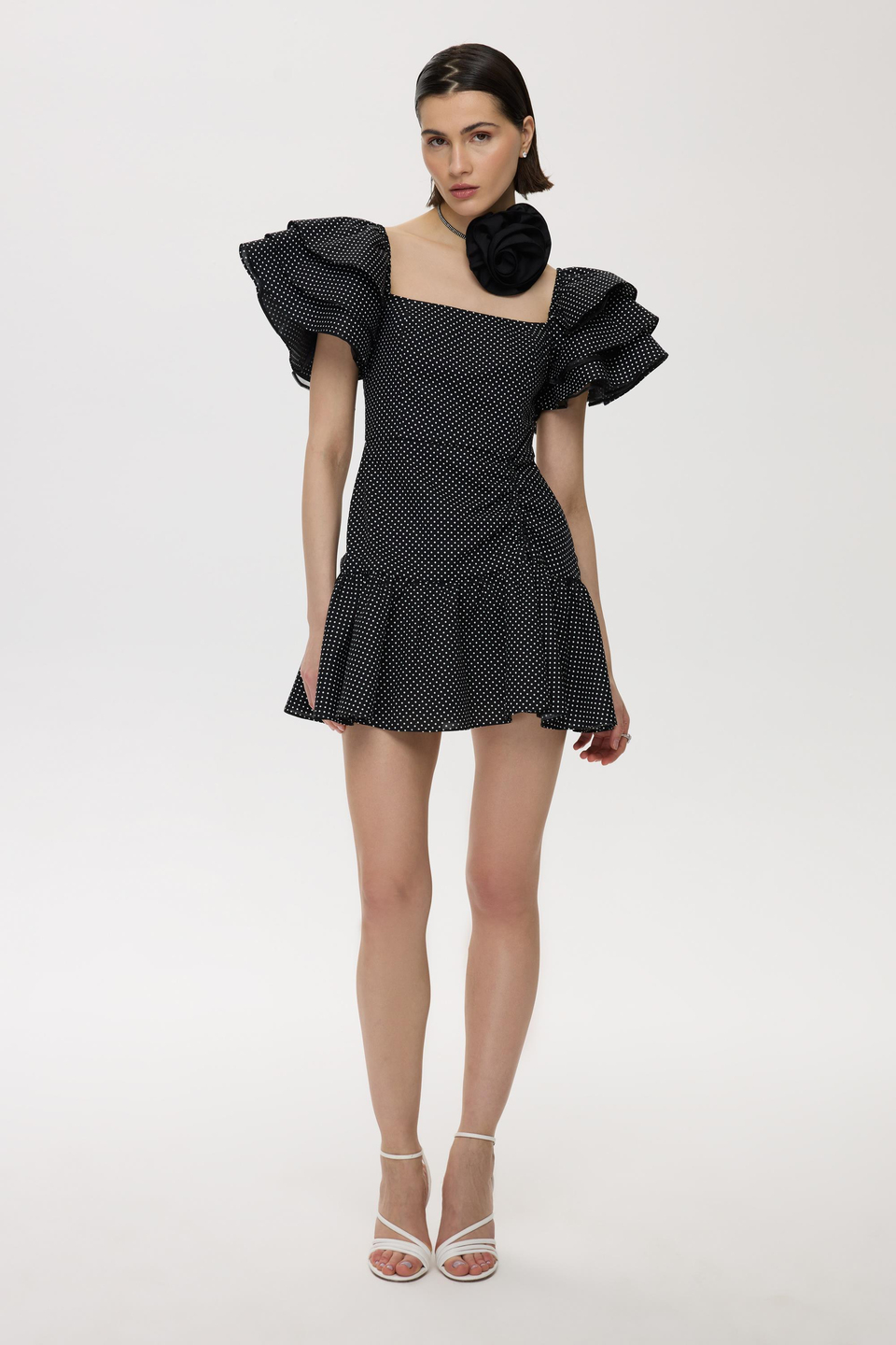 CHIC DOT EMBOSSED DRESS