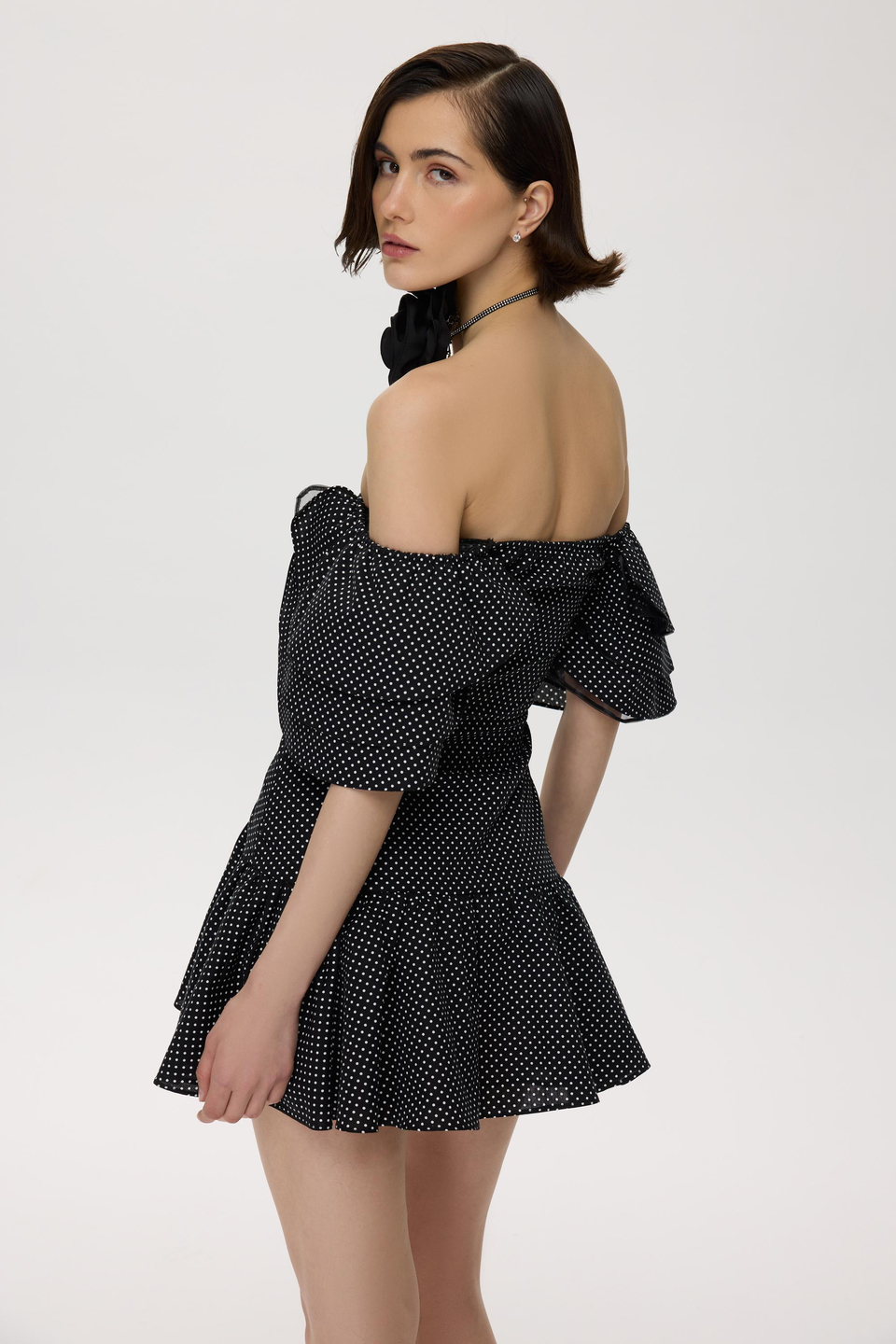 CHIC DOT EMBOSSED DRESS