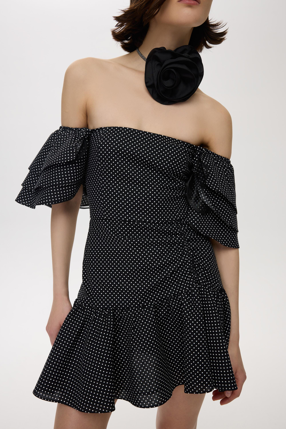 CHIC DOT EMBOSSED DRESS