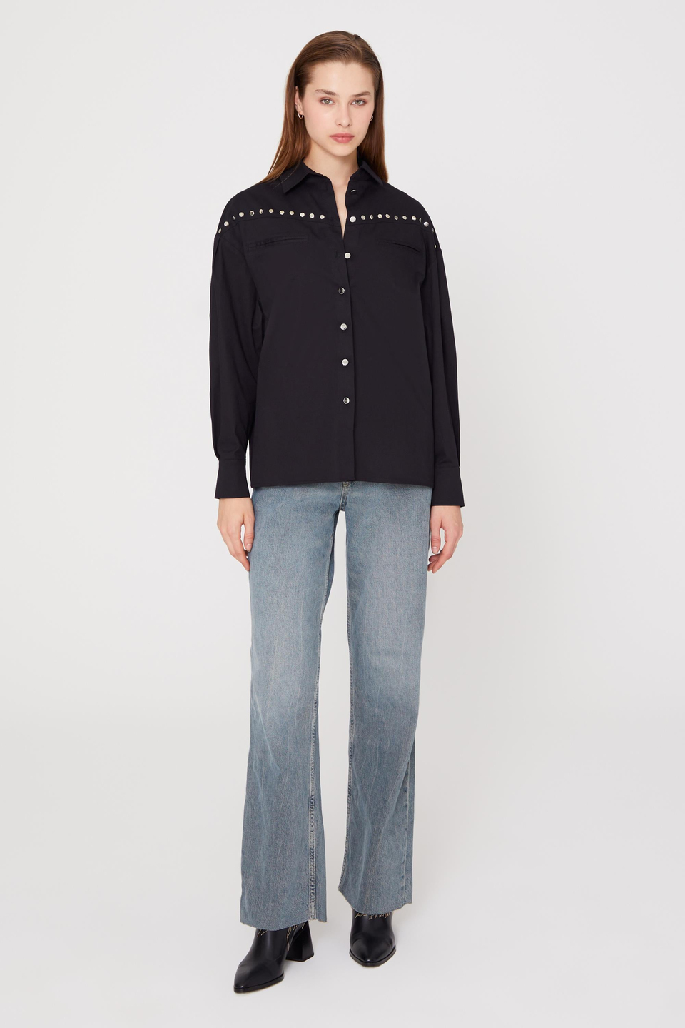NORA BLACK STAPLE SHIRT