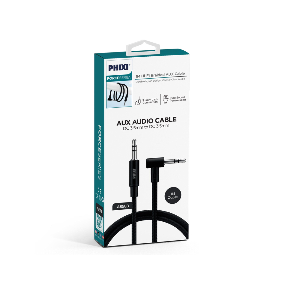 PHIXI AUX Audio Kablosu 1M – 3.5mm Jack Ses Kablosu