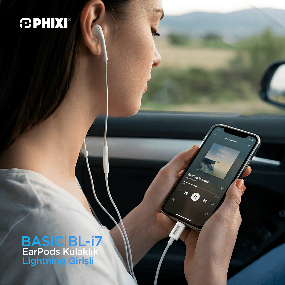 Phixi Basic BL-i7 Lightning Input EarPods with Microphone