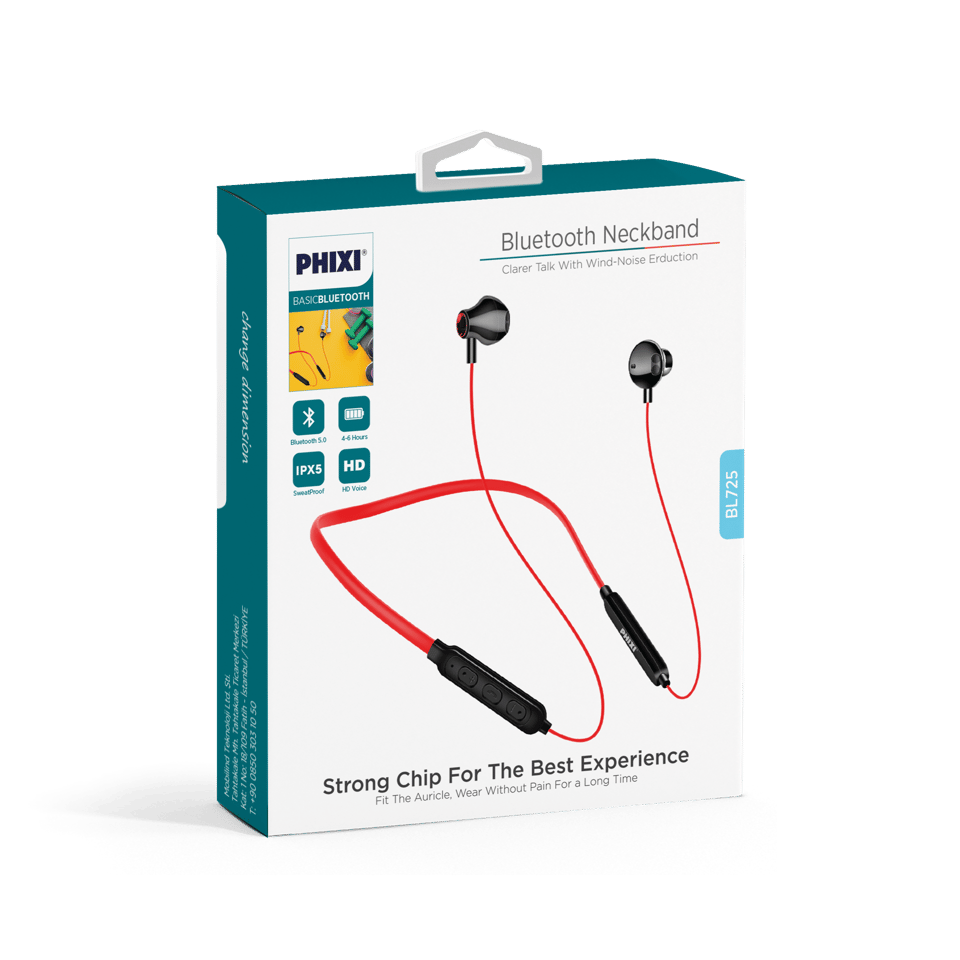 Phixi Basic BL725 IPX5 Boyundan Askılı Bluetooth Kulaklık